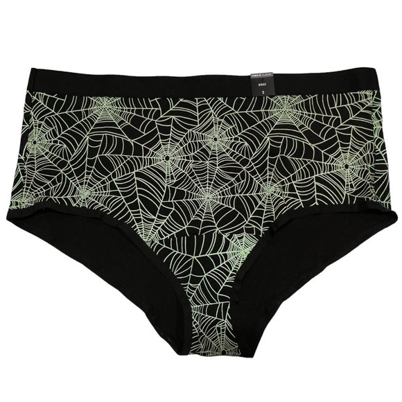 torrid Other - NWT TORRID Brief Pantie Sz 2X Black Jersey Green Spider Webs